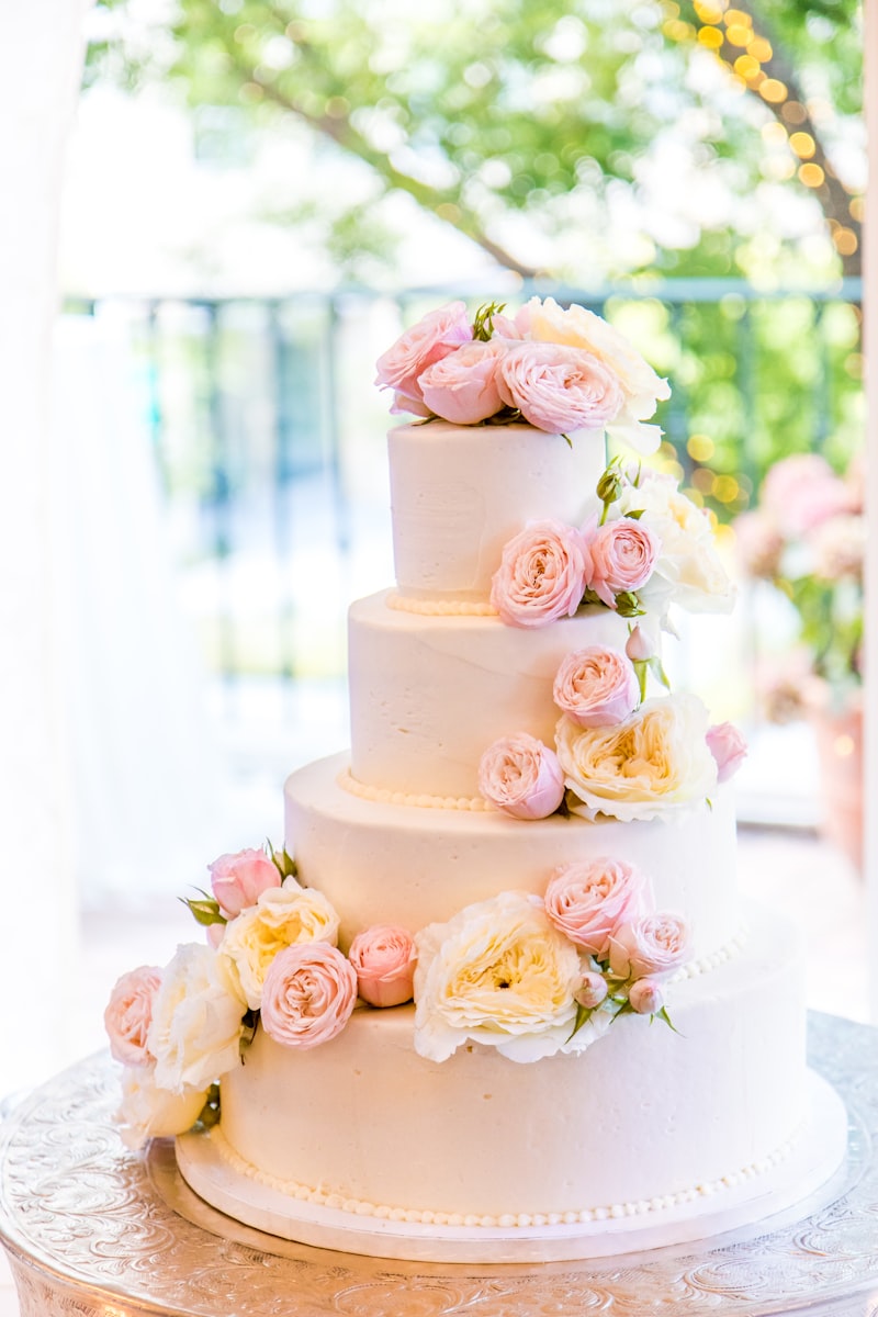 Detalle de pastel de boda